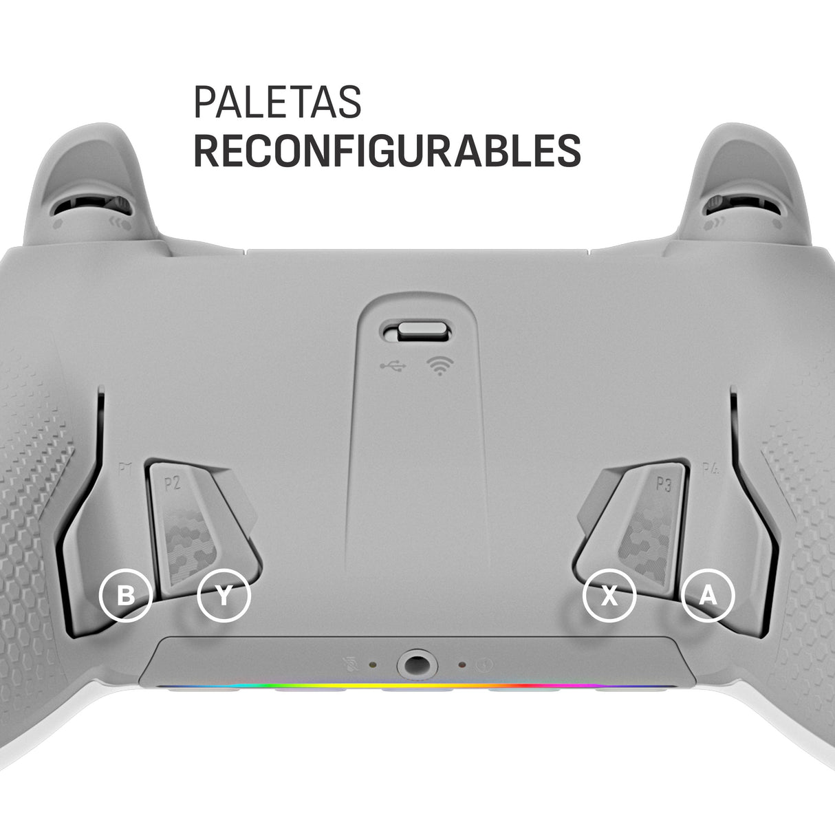 SCUF ENVISION PRO Wireless V1 (2023) Controlador para Juegos de PC - Cinco Teclas G Reasignables - Paletas Traseras Reasignables - Disparadores Instantáneos - Compatible con iCUE - Blanco