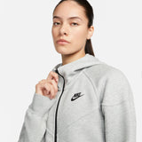 Nike FB8338-063 Sportswear Tech Fleece Windrunner Sweatshirt Mujer DK GREY HEATHER/BLACK Tamaño M