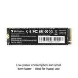 Verbatim Vi3000 NVMe M.2 - Unidad SSD Interna con 2 TB de Almacenamiento de Datos, Unidad de Estado sólido con Interfaz PCIe Gen 3, Color Negro