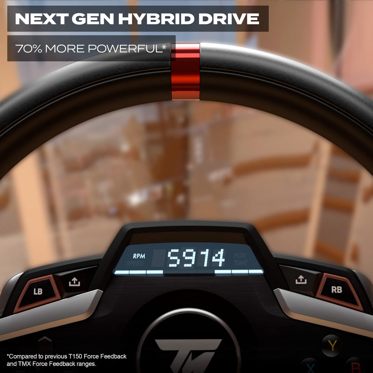 Thrustmaster T248 Volante de Carreras y Pedales Magnéticos – Xbox Series X|S, Xbox One, PC – HYBRID DRIVE, Palancas Magnéticas, Retroalimentación de Fuerza Dinámica, Pantalla Integrada