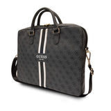 GUESS - Rayas impresas de 4 G, bolsa unisex para adulto, descripción del check, Negro, Check Description