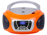 Trevi CMP 510 Dab - Radio estéreo portátil con CD Dab/Dab+ con RDS, USB, AUX-IN, Conector para Auriculares, Color Naranja