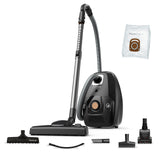 Rowenta Green Force Effitech RO6189 - Aspirador con bolsa de 400 W, hasta un 82 % reciclable, gran filtración HEPA más de 99,98%, depósito de 4,5 L, cable de 8,4 m, incluye accesorios, negro
