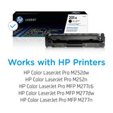 HP 201A CF400A, Negro, Cartucho Tóner Original, de 1.420 páginas, para impresoras HP Color LaserJet Pro serie 252, 274 y 277