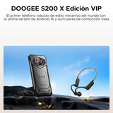 DOOGEE S200 X 5G - Teléfono móvil para Exteriores Android 16 con Auriculares, 48 GB + 512 GB (2 TB) para Exteriores, 10100 mAh, 6,72 Pulgadas FHD+ 120 Hz, 100 MP + 1,32 Pulgadas AMOLED Pantalla