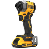 DEWALT DCF850D2T-QW - Atornillador de impacto compacto sin escobillas 18V XR, 1 Batería Li-Ion 2 Ah y Cargador Multi-voltaje XR