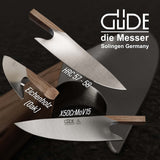 Güde Solingen - THE KNIFE forjado, 26 cm, roble de barril, Cuchillo De Concinero, Hecho a mano en Alemania