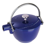 STAUB Hervidor de té Redondo 16,5 cm Tetera, Hierro Fundido, Azul, 16.5 cm