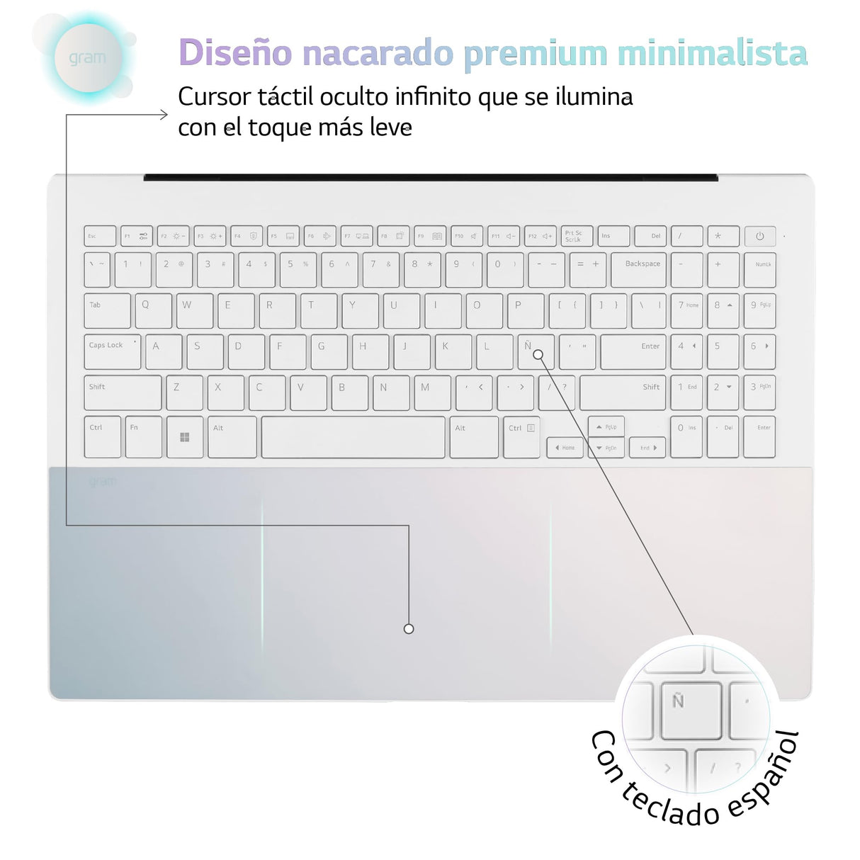 LG Gram STYLE 16Z90RS-G.AD74B - Ordenador Portátil, 16 Pulgadas OLED FHD, Intel Core EVO i7 13ª Gen, Windows 11 Home, 32 GB RAM, 512GB SSD, 1.2Kg, 12.5hr de Autonomía, White ICE