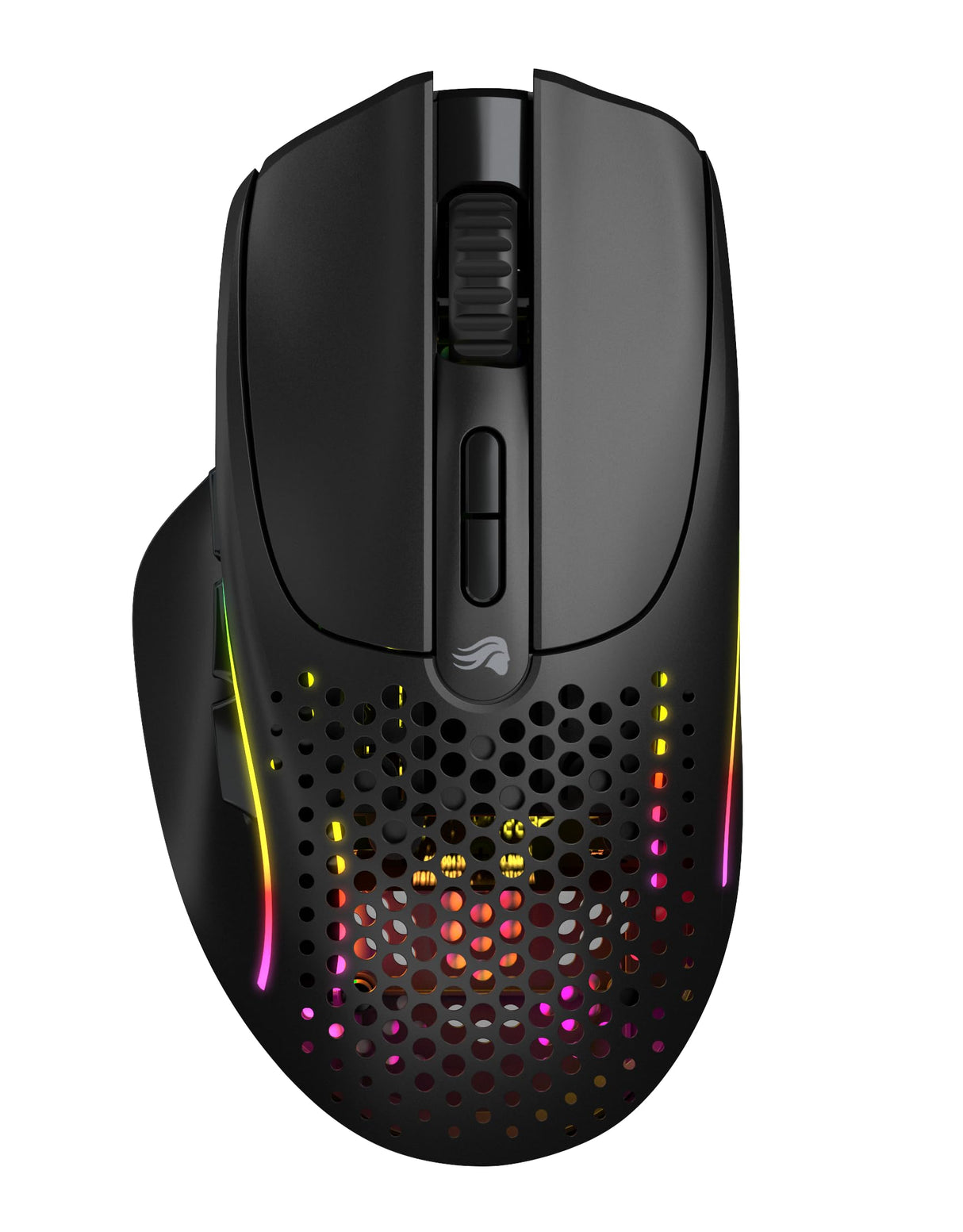 Glorious Gaming Model I 2 Wireless Ratón gaming inalámbrico - Híbrido 2,4 GHz y Bluetooth, superligero, 9 botones (2 intercambiables), RGB, gran batería, MMO/MOBA/FPS, reposapulgares lateral - Negro