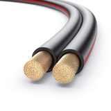 PureLink cable de altavoz cable de altavoz OFC 2x4,00mm² 0,20mm, 30,0m, cable de cobre puro para recintos de alta fidelidad subwoofers, cable de audio con etiquetado de polaridad, negro