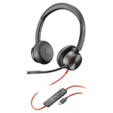 Auricular Poly Blackwire 8225 de primer nivel con cable - Cancelación activa de ruido - Estéreo de alta fidelidad - Se conecta a PC/Mac - Funciona con Teams y Zoom