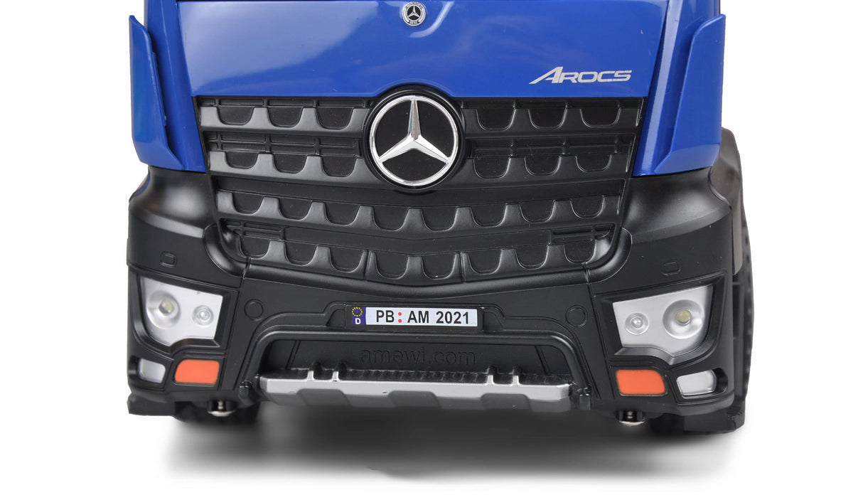 Amewi Mercedes-Benz Arocs camión volquete RTR Azul RC Control Remoto