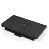 hjh OFFICE 721040 Reposapiés ergonómico PIEDINO Stripe Pro Negro, Soporte para pies con Altura Ajustable, Apoyapiés, Inclinable sin etapas
