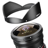 Walimex 18710 Lente de cámara SLR - Objetivo (SLR, 10/7, Objetivo de Ojo de pez, 0,3 m, 8 mm, 180°)