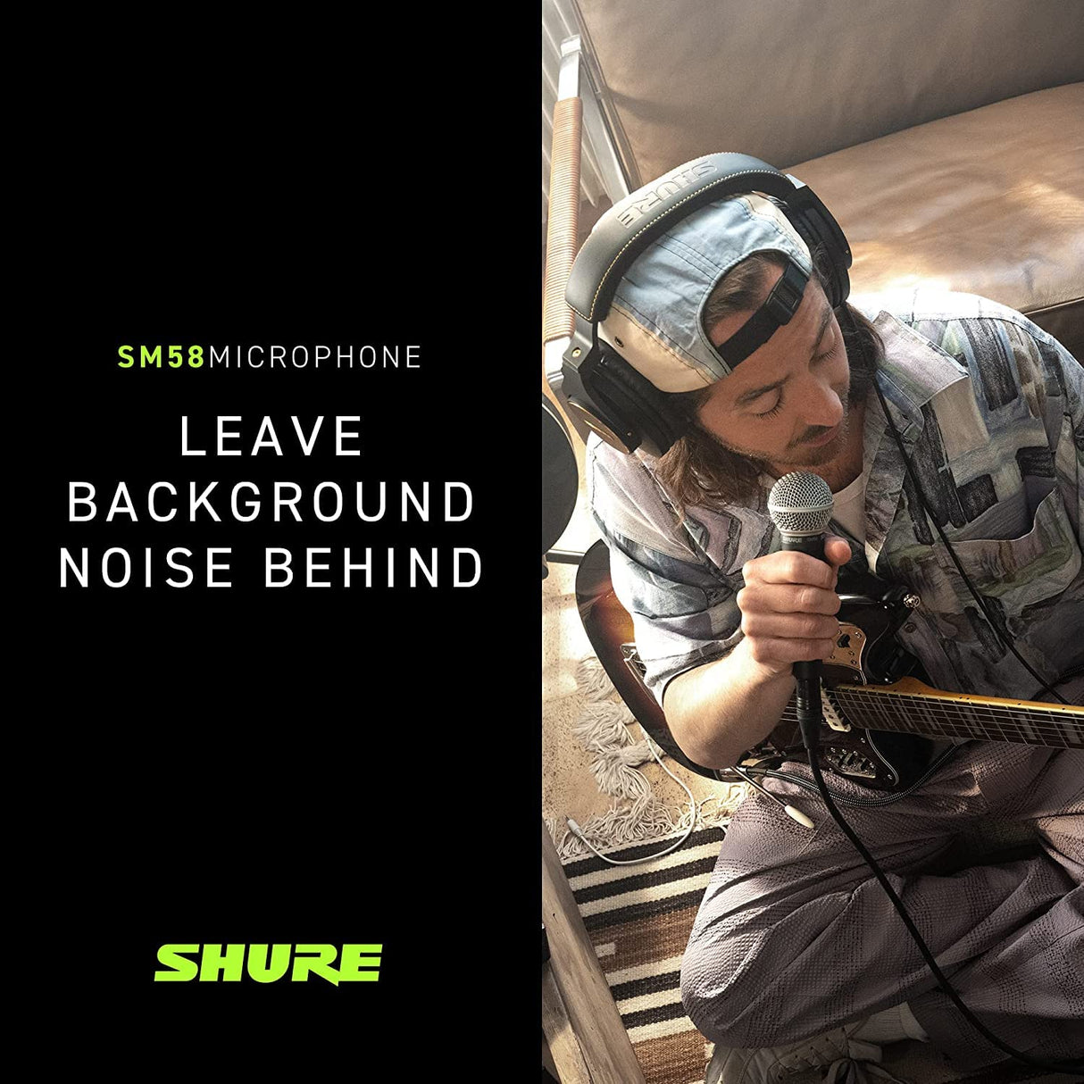 Shure SM58-LC El micrófono de Voz dinámico está diseñado para el Uso Profesional en Voces en actuaciones en Vivo, Refuerzo de Sonido y grabaciones de Estudio - No se Incluye el Cable (SM58-LCE)