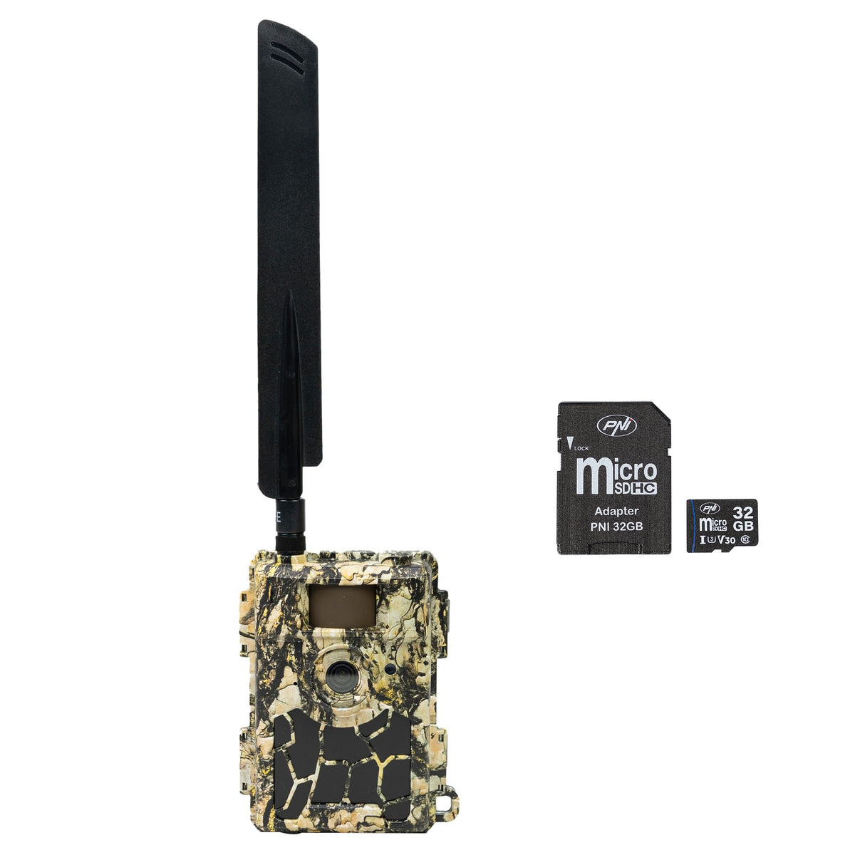 PNI Hunting 480C Pro - Kit de cámara de Caza (24 MP, 4G, Tarjeta de Memoria microSD de 32 GB, con Adaptador SD)