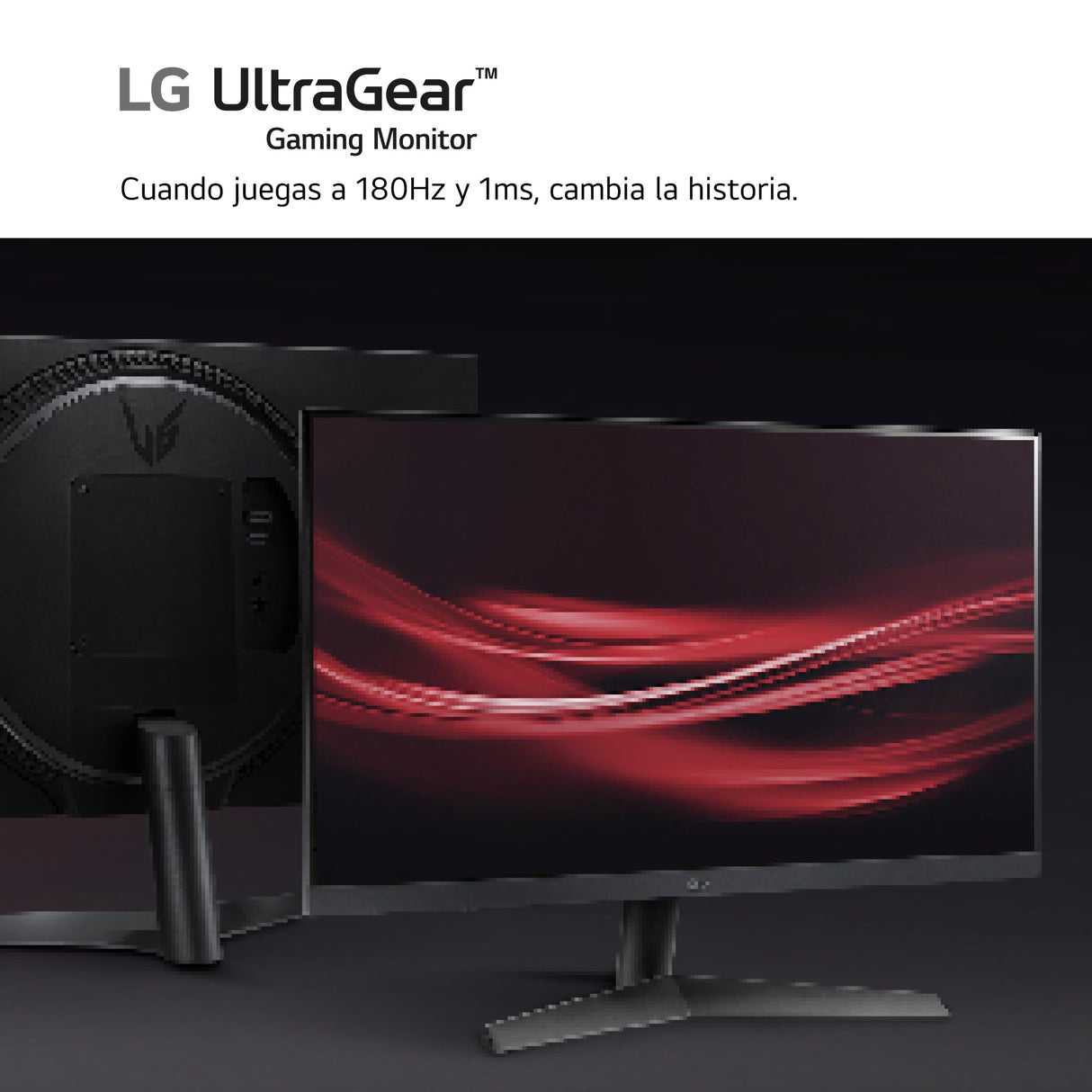 LG 27GS60F-B - Monitor Gaming Ultragear, 27", Full HD 1080p, (1920x1080), AMD FreeSync, Compatible con NVIDIA G-Sync, 180Hz, 1ms, 16:9, Panel IPS, Negro