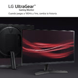LG 27GS60F-B - Monitor Gaming Ultragear, 27", Full HD 1080p, (1920x1080), AMD FreeSync, Compatible con NVIDIA G-Sync, 180Hz, 1ms, 16:9, Panel IPS, Negro