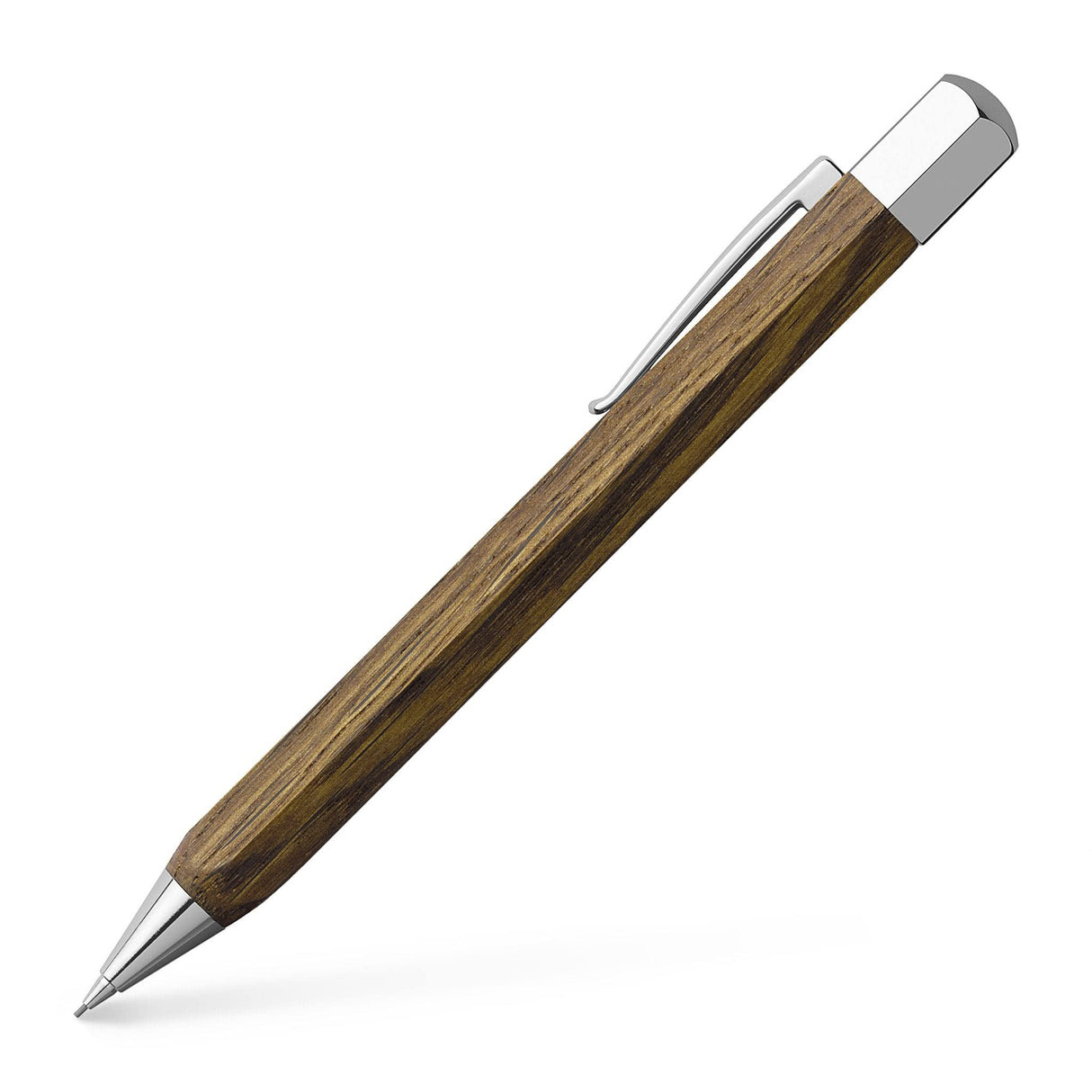 Faber-Castell Ondoro 137508 - Portaminas con Cuerpo en Madera de Roble Ahumado - Forma Hexagonal - Mina de 0.7 mm