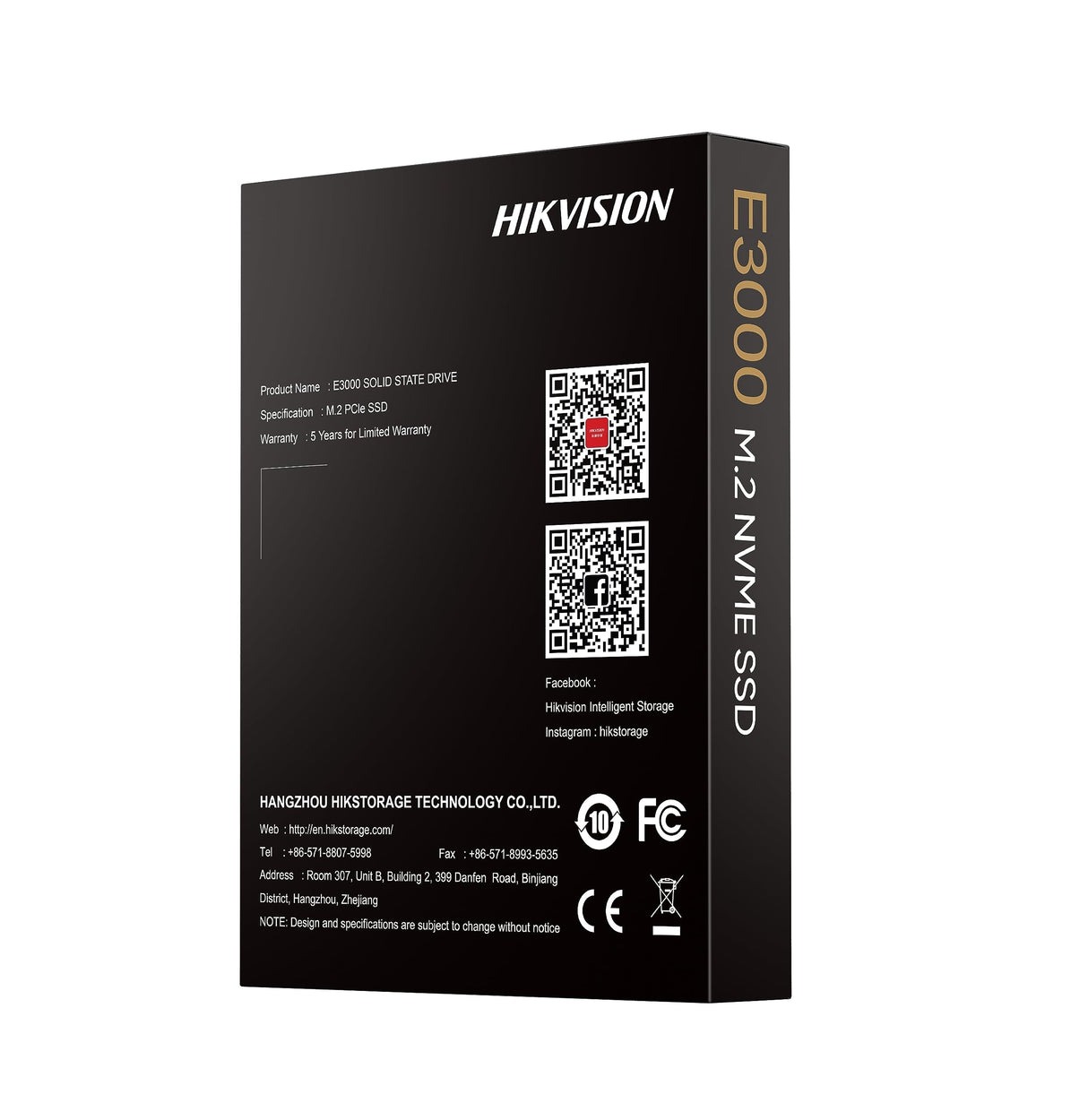 Hikvision HIK Storage SSD E3000 PCIe Gen 3 x 4 NVMe R/W hasta 3445/3120 MB/s 2TB