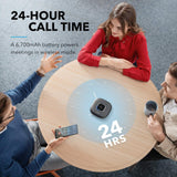 Anker PowerConf Altavoz Bluetooth para Conferencias con 6 Micrófonos Integrados, Captación y Grabación de Voz Mejorada, 24 Horas de Autonomía, USB-C, Certificado por Zoom, para Oficina en Casa
