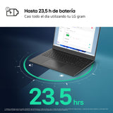 LG gram 16Z90RU-G.AA55B Portátil Ultraligero 16 Pulgadas, IPS WQXGA, Intel Core i5-1334U (10 núcleos), 16GB RAM, 512GB SSD, 1.199 kg, Intel Graphics, Batería hasta 23.5h, Windows 11 Home, Negro