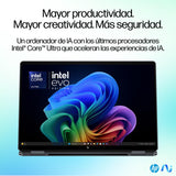HP OmniBook Ultra Flip 14-fh0002ns - Ordenador Portátil Convertible de 14" OLED 2.8K 120Hz (Intel Ultra 7-258V, 32GB RAM, 1 TB, Intel ARC, Windows 11) Negro - Teclado QWERTY Español