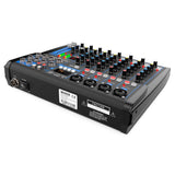 Audibax MG08 USB Mesa Mezclas 8 Canales con Bluetooth, MP3, USB Rec y Efectos