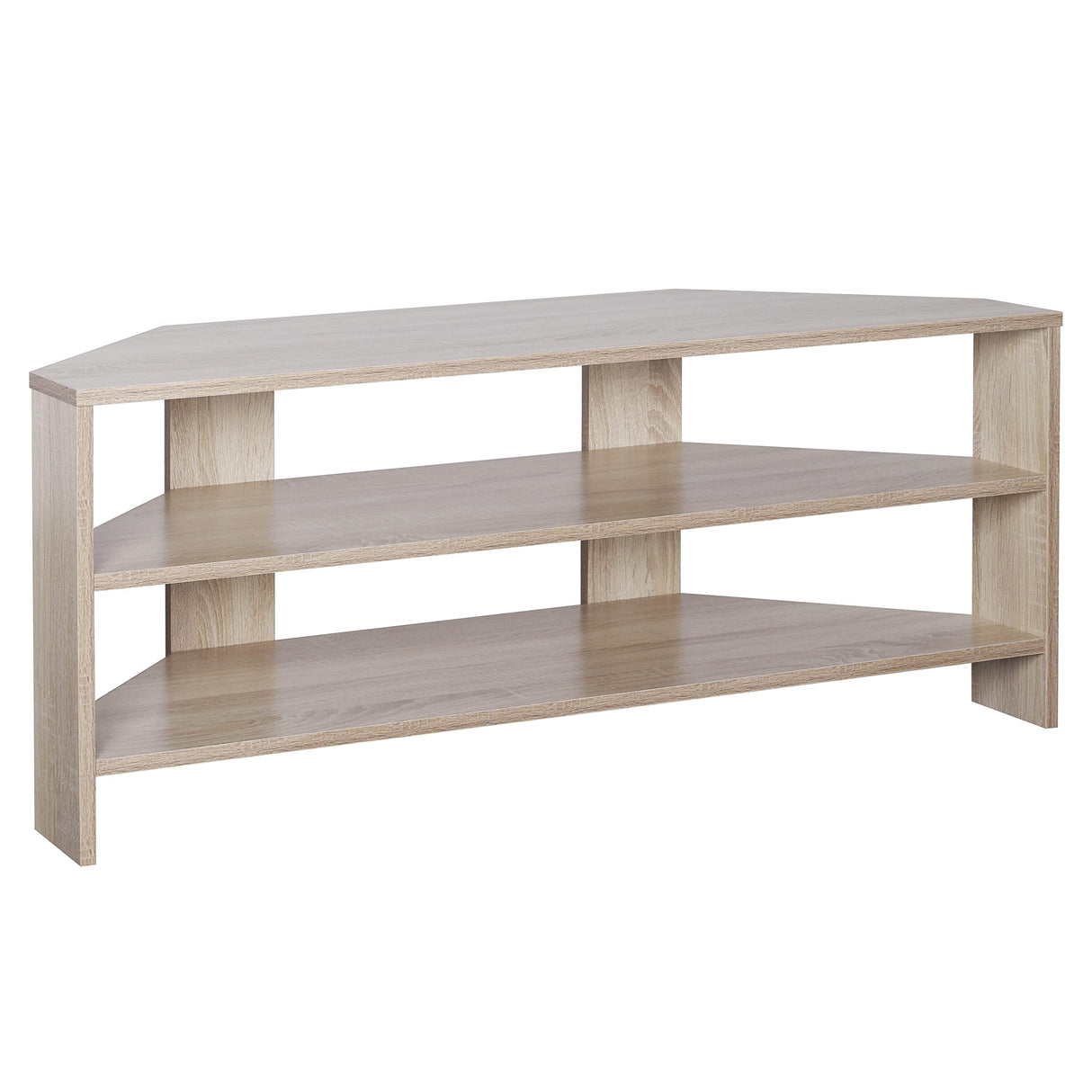 RICOO Mueble TV Salon 110 x 45 x 36 cm WM069-ES Mesa televisión pequeña Roble marrón Sonoma