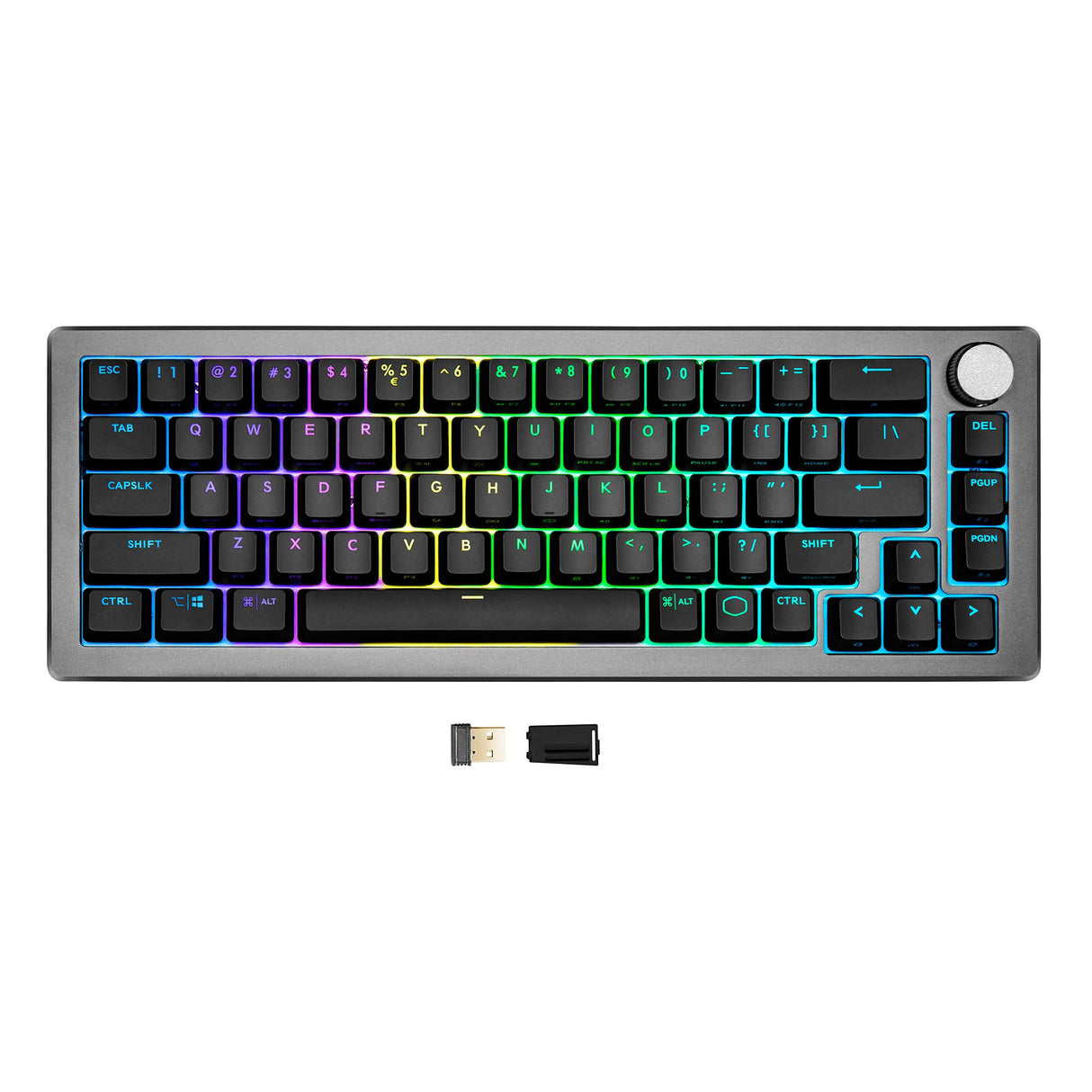 Cooler Master CK721 Wireless 65% RGB Teclado mecánico para Juegos, Gris