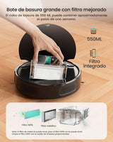 LEFANT Robot aspirador M310, 4500 Pa, superdelgado, con prevención precisa de obstáculos, tiempo de funcionamiento de 180 minutos, filtro HEPA, aspiradora robot WiFi para pelo de animales, alfombras y