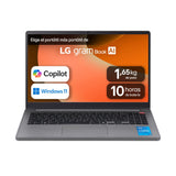 LG gram Book 15U50T-G.AA56B 15 Pulgadas, Intel Core i5, 16 GB RAM, 512GB SSD, Panel IPS Antirreflejo, Intel Iris Xe Graphics, 1.650 Kg, 10 Horas, Plateado Teclado QWERTY Español