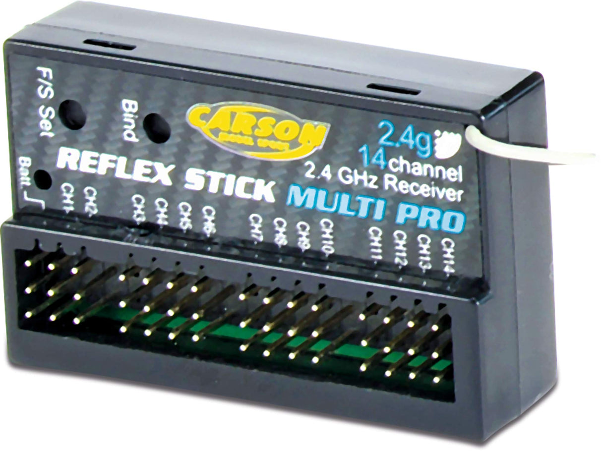 Carson Manual de Radio Reflex Stick Pro Multi 14 de 2,4 GHz Número de Salidas: 14