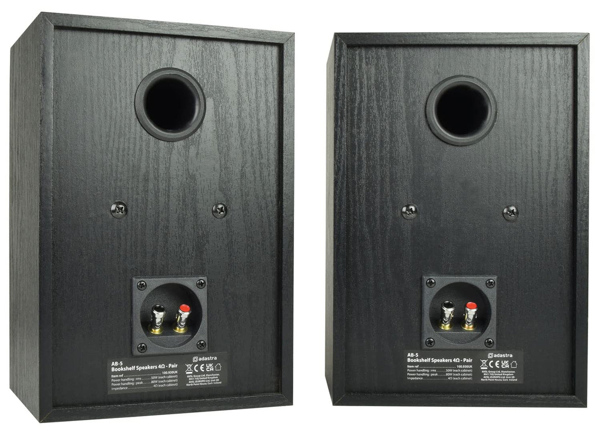 Adastra Altavoces de estantería Studio Sound de Rango Completo suministrados en Pares, Potencia máxima de 160 W, 4 ohmios