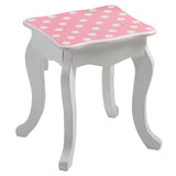 Mesa de Tocador Rosa de Madera con Espejo y Taburete de Teamson Kids TD-11670F