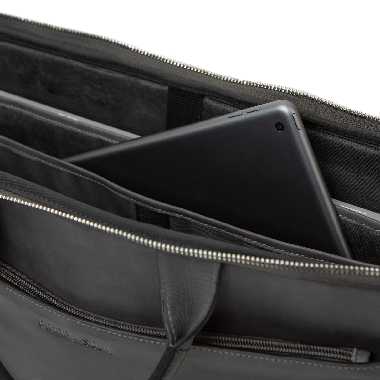 Pride and Soul 47262 Rate - Funda para Tablet (Piel, 28 x 39 x 2,5 cm), Color Gris, Gris, ca. 28 x 39 x 2,5 cm, Funda para Tablet Rate