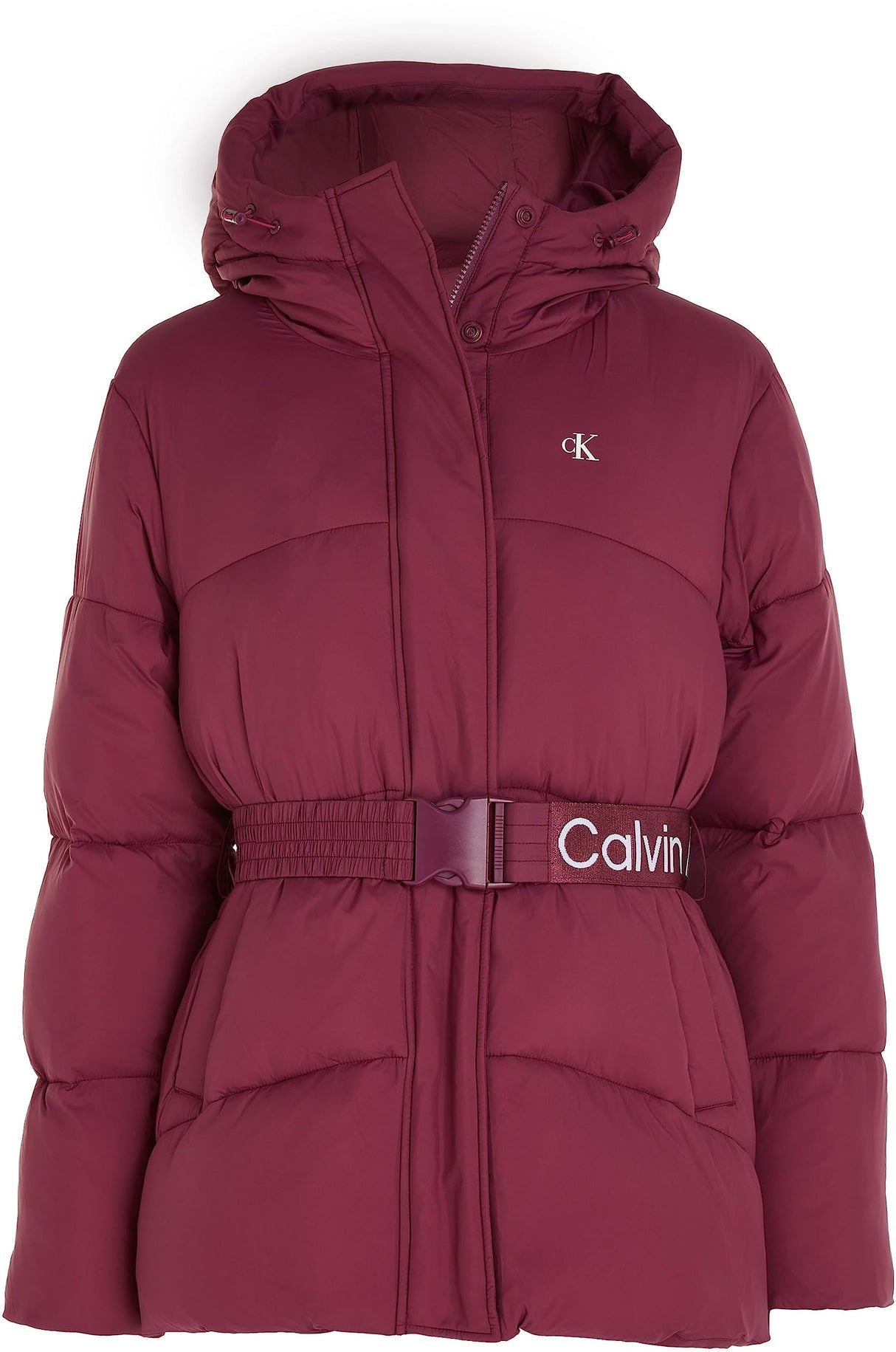 Calvin Klein Jeans Logo Belt Short Puffer, Chaquetas acolchadas Mujer, Morado (Amaranth), L