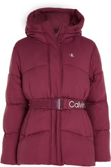 Calvin Klein Jeans Logo Belt Short Puffer, Chaquetas acolchadas Mujer, Morado (Amaranth), L