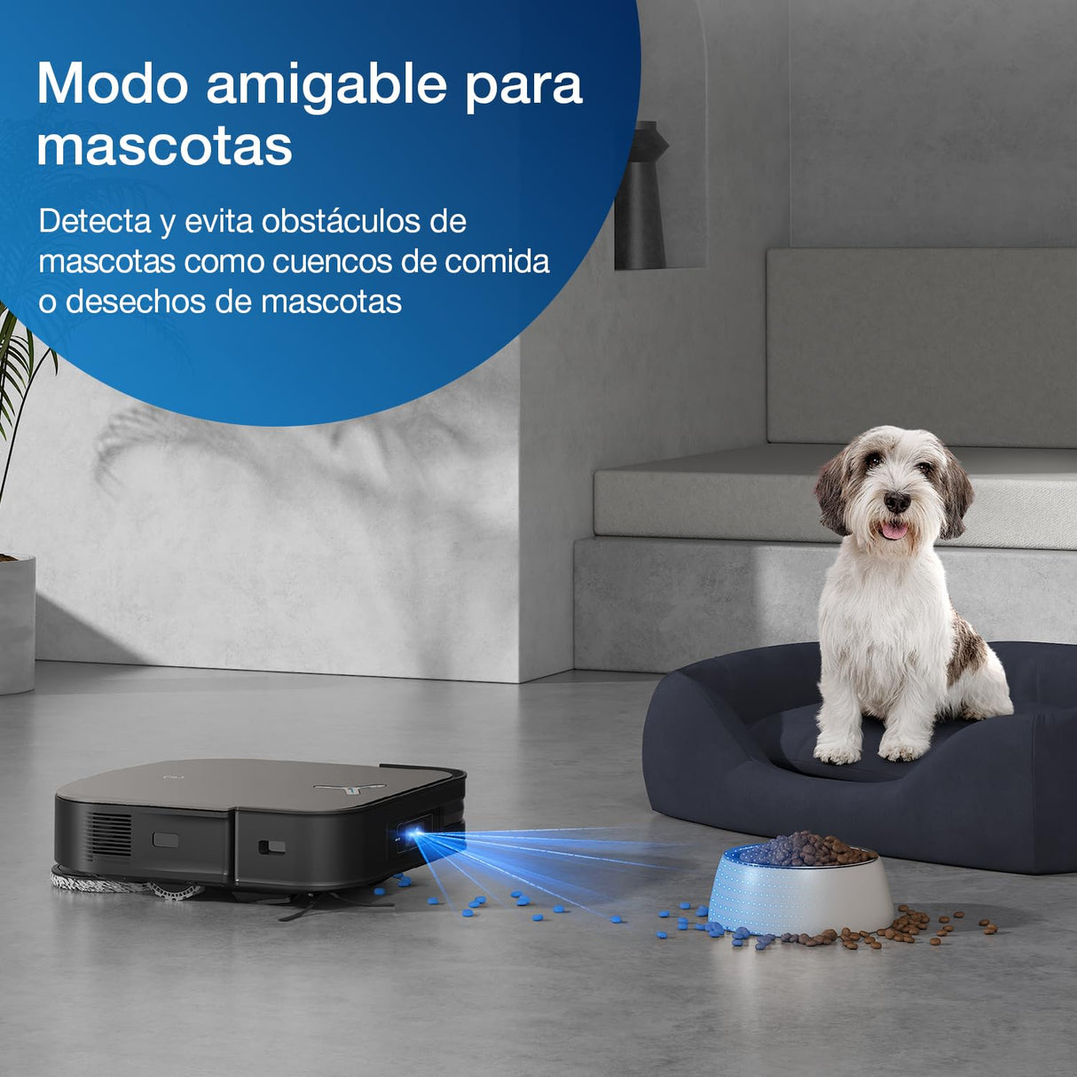 ECOVACS DEEBOT X2 OMNI, Robot aspirador y fregasuelos con estación todo en uno, potencia de succión 8000 Pa, diseño cuadrado, mopas elevables de 15 mm, lavado de mopas con agua caliente, IA, YIKO