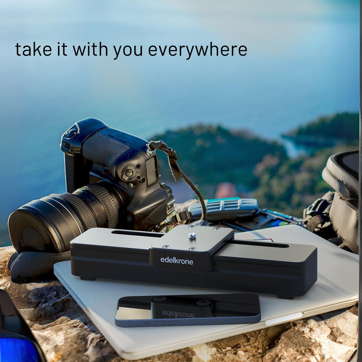 edelkrone SliderONE - Deslizador de cámara motorizado v3 Movimiento Suave - Video Slider SteadyMOVE