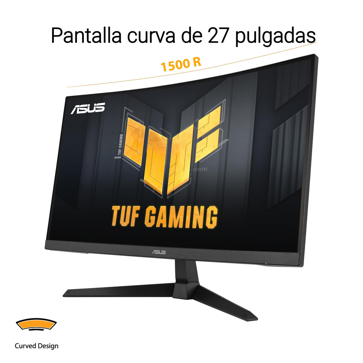 ASUS TUF Gaming VG27VQM1B - Monitor Gaming de 27 Pulgadas Full HD, Curvo, 280 Hz, ELMB, 1 ms de Tiempo de Respuesta, FreeSync Premium, 90% DCI-P3, DisplayWidget Center