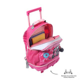 TOTTO - Mochila Escolar con Ruedas, Modelo Sweet Panda M, Mochila Mediana, Capacidad 14 L, 2 Compartimentos, 2 Bolsillos Botella, Protección contra Impactos, Cómodas Correas Ajustables, Color Rosa