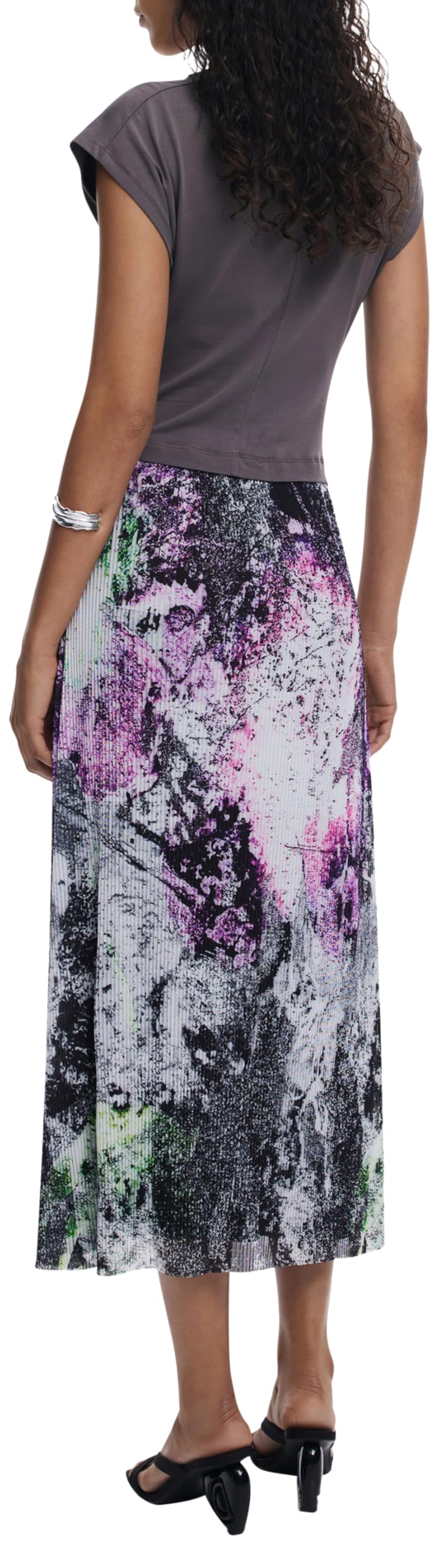 Desigual Vest_Walls_Lacroix Casual Dress, Negro/Blanco, M Women's