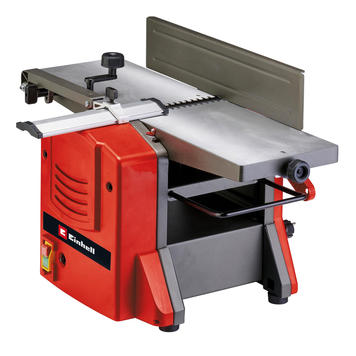 Einhell Cepilladora estacionaria TC-SP 204/2 (1500 W, 9000 rpm, 204 mm de ancho de cepillado, construcción estable para regruesado y planeado, estribo de salida extensible)