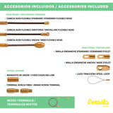 Anguila Max| Guía Pasacables| Fibra de Vidrio Reforzada| Nylon| Terminales Mixtos| Color Verde| Diámetro 3mm| 22 metros