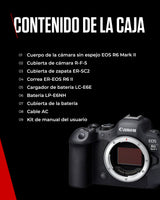 Canon EOS R6 Mark II | Cámara Mirrorless Full Frame (Solo Cuerpo) | 24,2 MP, 40 fps, Vídeo 4K, Dual Pixel AF II, Wi-Fi y Bluetooth | Cámara para Baja Iluminación