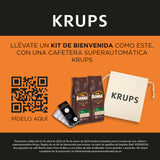 Krups Cafetera totalmente automática Evidence Evidence | Pantalla OLED con tecnología Barista Quattro Force | 12 cafés | 3 variaciones de té | capuchino con un toque | función para 2 tazas | negra