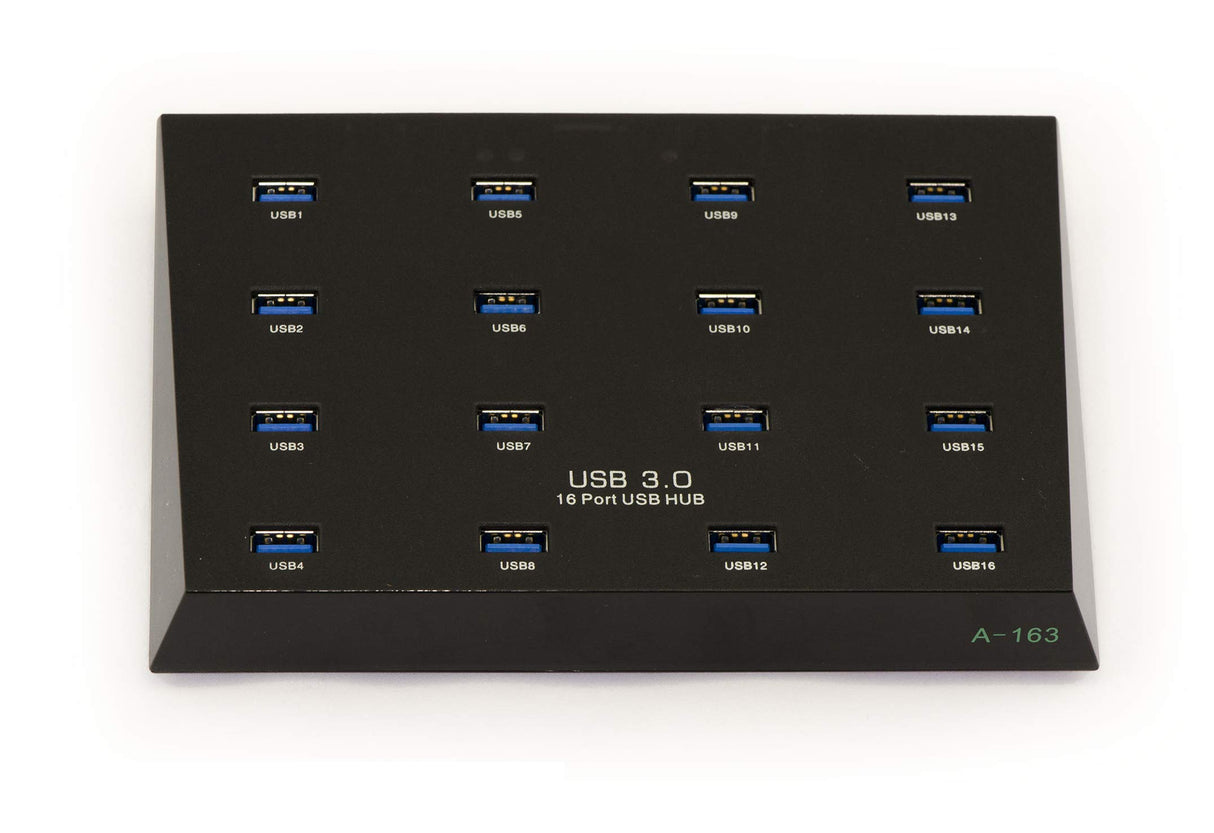 KALEA-INFORMATIQUE Estación de Carga y HUB USB 3, Tipo Industrial, USB 3.0 16 Puertos con Fuente de Alimentación de 5A
