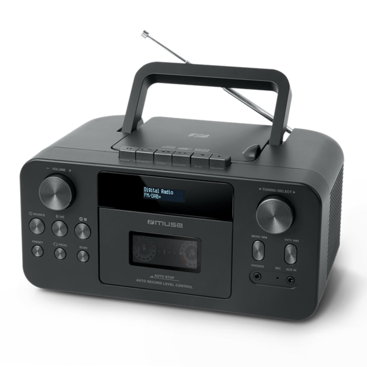 MUSE M-182 RDC Radio Cassette CD Grabador Bluetooth